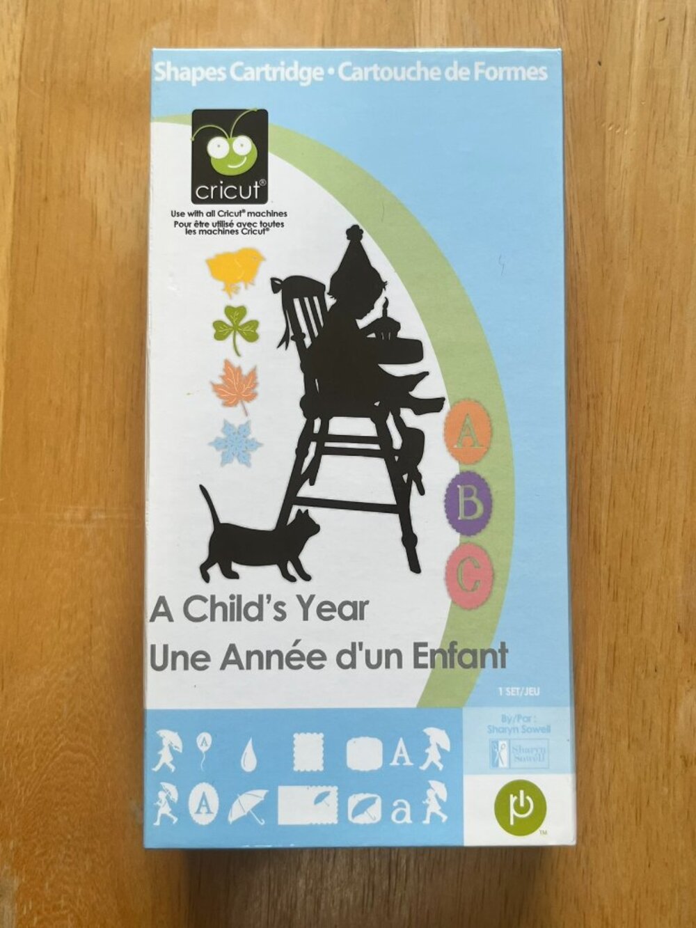 Cricut Cartridge A Child's Year Shapes Babies Growing up School Silhouettes